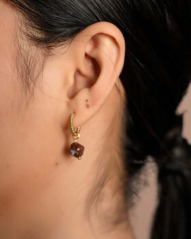 Aurora Rhombus Ocean Agate Earrings, 8 of 10