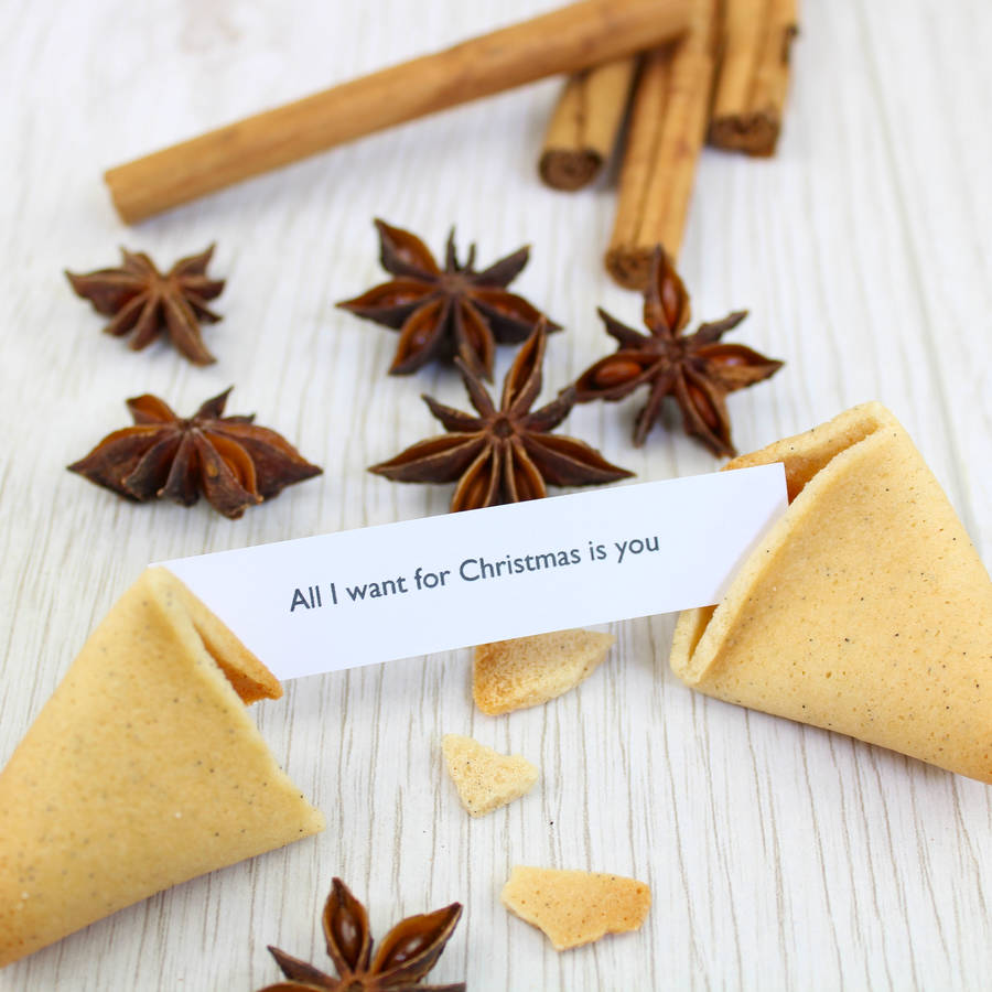 Personalised Gift Boxed Christmas Fortune Cookie By Cracking Cookies