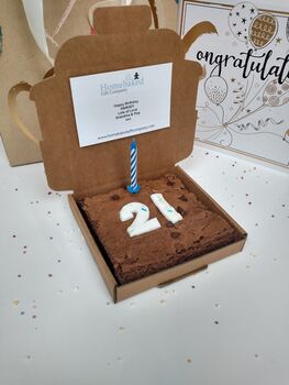 Birthday Brownie Letterbox Gift, 3 of 4