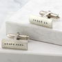 Personalised Mens Silver Cufflinks, thumbnail 7 of 9