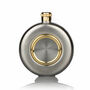 Gold Rimmed Personalised Steel Hip Flask, thumbnail 1 of 4