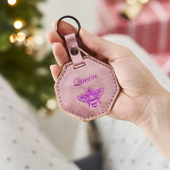 Personalised Message Leather Key Ring, 9 of 9