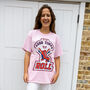 Let The Good Times Roll Women's Slogan T Shirt In Pink, thumbnail 4 of 4