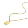 Pill Dog Tag Necklace 18 K Gold Plated Steel, thumbnail 5 of 7