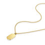 Pill Dog Tag Necklace 18 K Gold Plated Steel, thumbnail 5 of 8