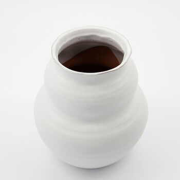Juno Handmade White China Vase, 3 of 4