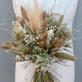 Wedding Dried Flower Bouquet Meadow Neutral Right, 4 of 6
