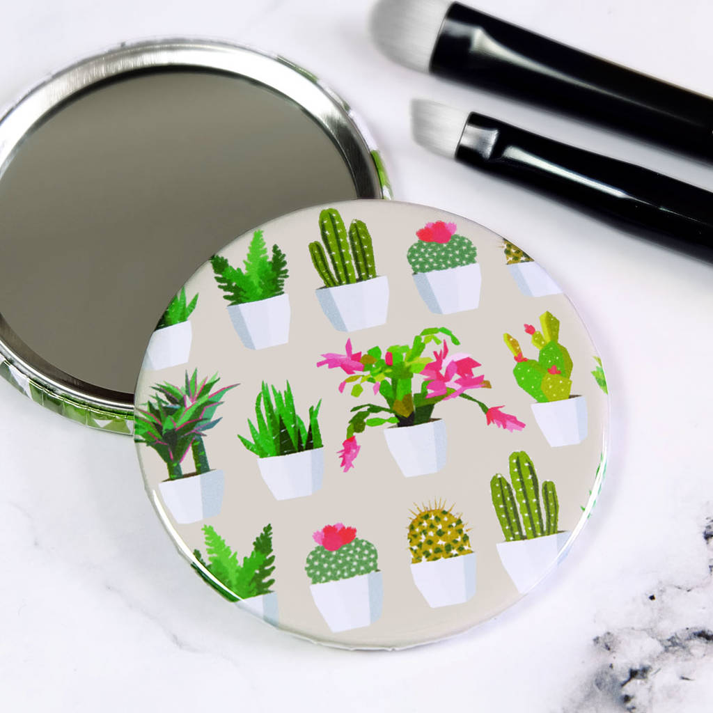 Cactus Pocket Compact Mirror, 1 of 3