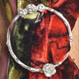 Rose English Pewter Scarf Ring Gifts For Her, thumbnail 1 of 8