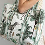 Jungle Print Medium Quilted Cotton Tote Bag In White, thumbnail 4 of 5