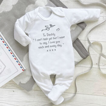 'Dad To Be' Sleepsuit Stork Mail From Mummy's Tummy, 5 of 11