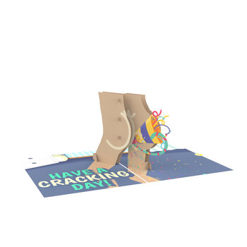 Have A Cracking B'day! Funny Birthday Card With Cheeky Pop Up 3D Bum, 3 of 8