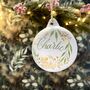 Luxury Ceramic Personalised Bauble In White, thumbnail 1 of 2