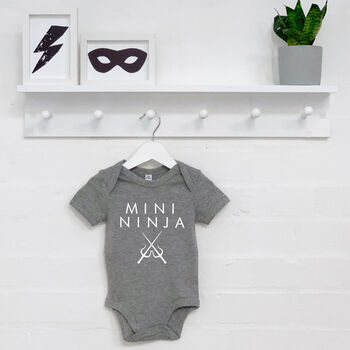 Mini Ninja Kids T Shirt Or Babygrow, 4 of 7