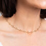 9ct Gold Quatrefoil Station Link Necklace, thumbnail 1 of 7