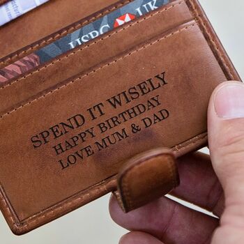 Personalised Mens Leather Wallet, 8 of 12