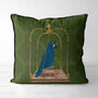 Tropical Cushion Blue Parrot On Green, Multiple Cols, thumbnail 2 of 9