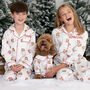 Personalised Matching Christmas Santa Print Pyjamas For Dad And Child, thumbnail 3 of 12
