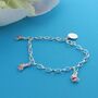 Personalised Butterfly Charm Childs Bracelet, thumbnail 1 of 2