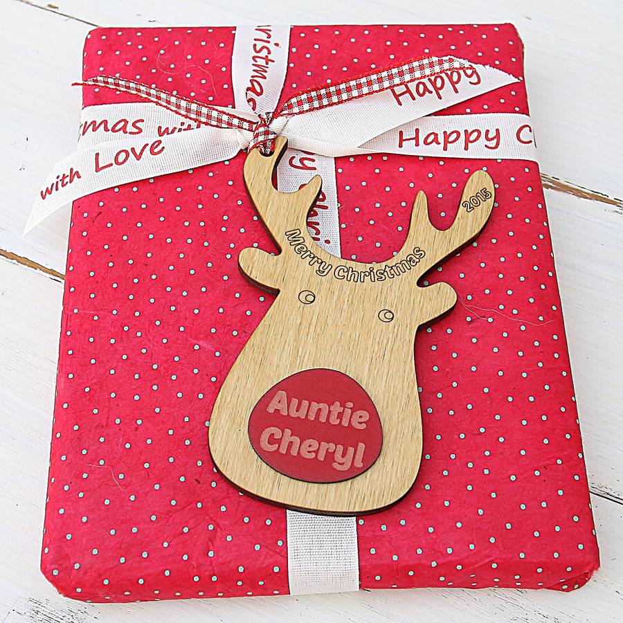 eight personalised reindeer gift tags by neltempo | notonthehighstreet.com