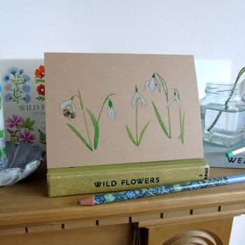 Snowdrops Hand Finished Greetings Card, 7 of 11