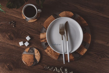Handmade Wood Resin Placemats Luxury Epoxy, 4 of 8