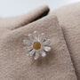 Gold And Silver Daisy Brooch, thumbnail 2 of 12
