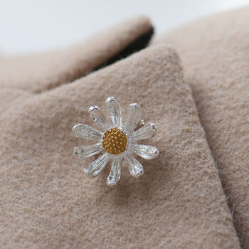 Gold And Silver Daisy Brooch, 2 of 12
