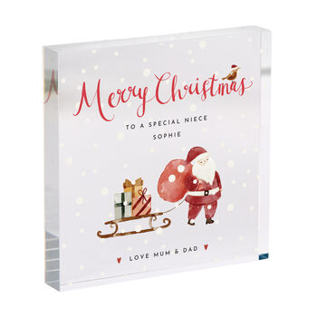 Christmas Santa Sleigh Acrylic Plaque Gift, 12 of 12