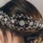 Swarovski Crystal And Pearl Crown Hair Vine Cressida, thumbnail 7 of 12