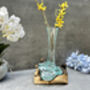 28cm Molten Glass Flower Stem Vase And Wine Decanter, thumbnail 1 of 12