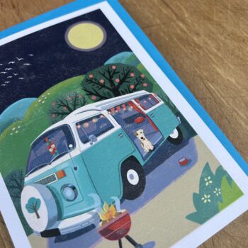 Camper Van Illustrated Blank Card, 3 of 3