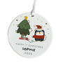 First Christmas Ceramic Ornament Cute Penguin Design, thumbnail 5 of 7