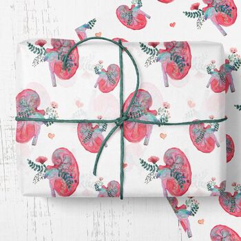 Kidney Organ Transplant Wrapping Paper Roll Or Folded, 2 of 3