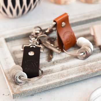 Personalised Leather Travel Keyring And Tokens, 2 of 11