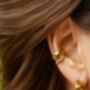 Pippa Ear Cuff 18k Gold Plated Titanium, Tarnish Free, Hypoallergenic + Waterproof, thumbnail 2 of 11