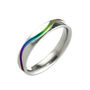 Titanium Ring With Rainbow Detail, thumbnail 1 of 4