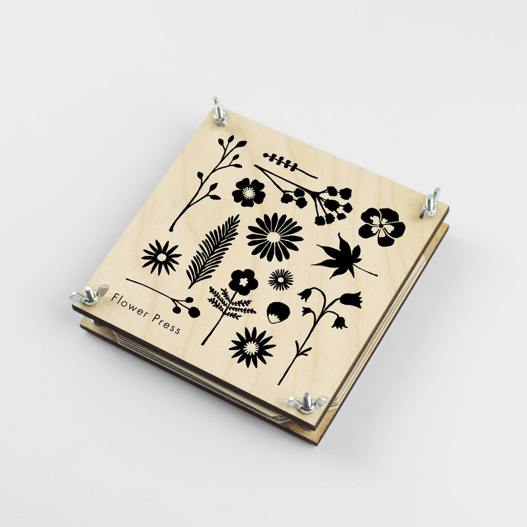 Large Flower Press Sihouette Style By Studio Wald