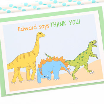 Dinosaurs Personalised Birthday Party Invitations, 2 of 3