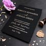 Luxury Foiled Black Wedding Invitations, thumbnail 6 of 9