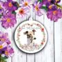Personalised Greyhound Floral Keepsake Gift, thumbnail 2 of 2
