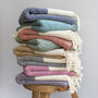 Personalised Cotton Throw, 2nd Wedding Anniversary Gift, thumbnail 1 of 12