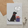 Black Labrador Father's Day Card, thumbnail 1 of 2