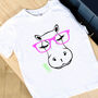Kids Personalised Hippo In Glasses T Shirt, thumbnail 2 of 5