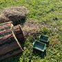 Wooden Hedgehog House With Feeding Bowls And Straw, thumbnail 3 of 7