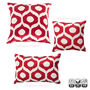 Red Drop Pattern Silk Ikat Velvet Cushion Cover 50x50cm, thumbnail 5 of 6