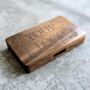 Personalised Walnut Business Card Holder, thumbnail 4 of 5