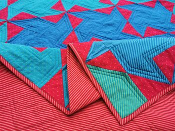 Large Pinwheel Patchwork Quilt For Living Room, 8 of 8