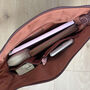 Large Tan Leather Shoulder Bag, Cross Body Bag, thumbnail 4 of 4