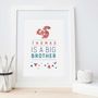 Personalised New Big Sister Or Brother Print, thumbnail 2 of 2